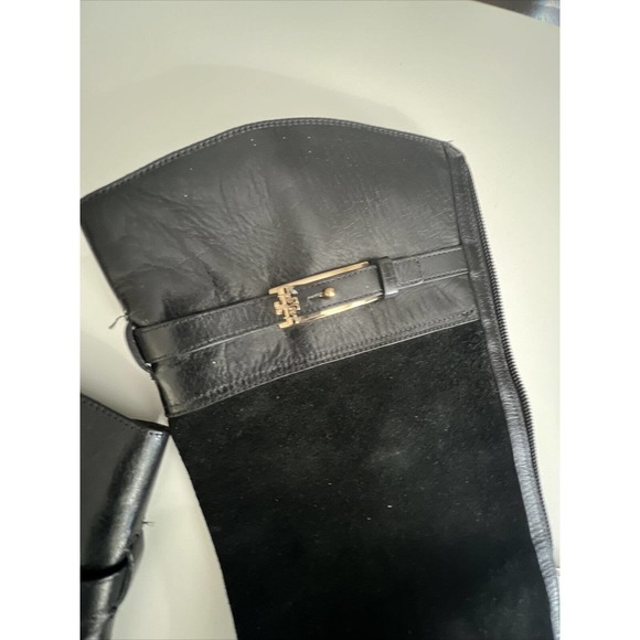 Tory Burch Jenna Suede Leather Knee High Black Women's Size 6.5 M - Picture 3 of 9